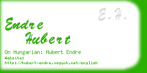 endre hubert business card